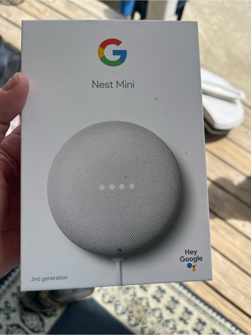 google Nest Mini 2nd Gen - Chalk White Smart Speaker